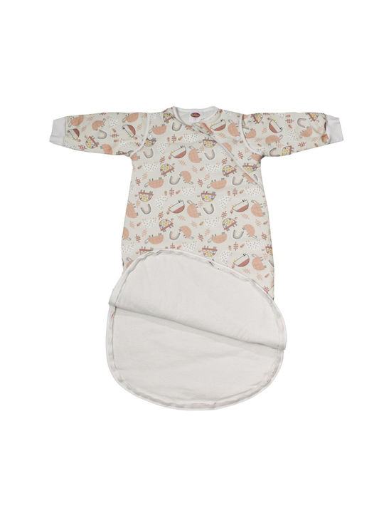Tender Iarna Sac de dormit Eco Turtle 2.5 tog Ecru cu mâneci detașabile