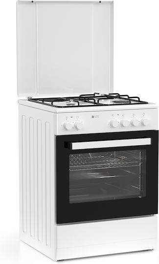 Thermogatz TGS 3501 WH Aragaz 56lt cu Plite pe Gaz Lichefiat L60cm. Alb