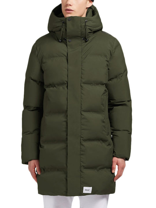 Khujo Herren Winter Jacke Lässig Wasserdicht Khaki