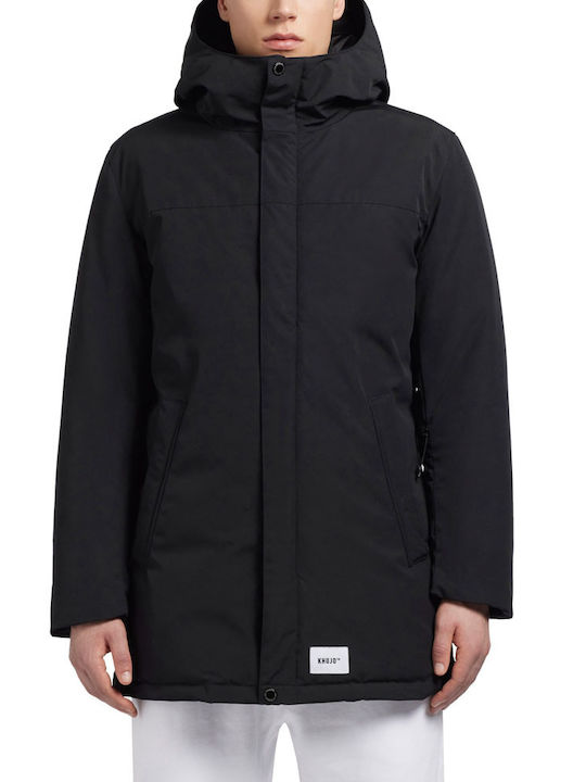 Khujo Herren Winter Jacke Lässig Schwarz