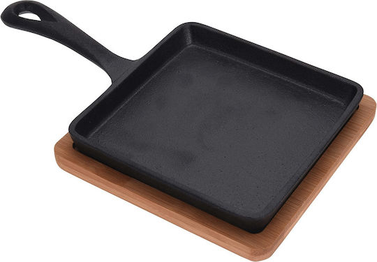 Excellent Houseware Tetraγoni Πλάκα Σερβιρίσματος Μαντεμένια Με Λαβή