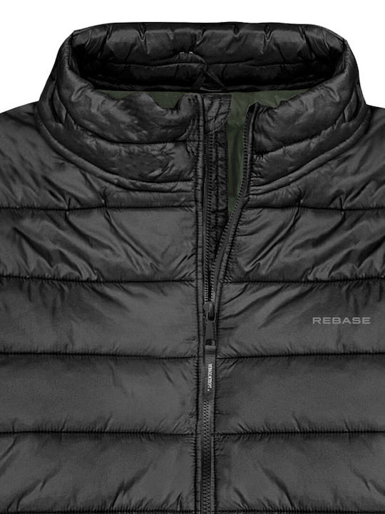 Rebase Herren Winter Jacke Lässig Schwarz