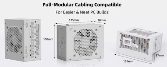 Redragon 750W Λευκό Τροφοδοτικό Υπολογιστή Full Modular 80 Plus Platinum (28.08.0005)