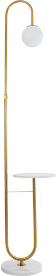 GloboStar Cordelia Floor Lamp H180xW30cm. with Socket for Bulb E27 Gold