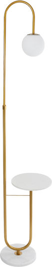 GloboStar Cordelia Floor Lamp H180xW30cm. with Socket for Bulb E27 Gold