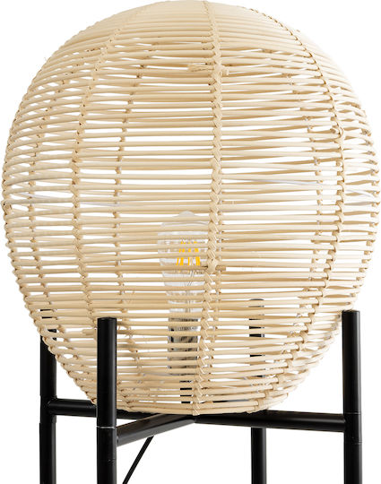 GloboStar Nerina Lampa de podea Î115xL40cm. cu Soclu pentru Bec E27 Negru