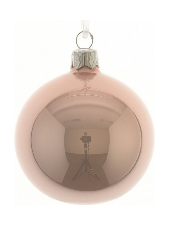 Hanging Ball Ornament Ornament Glass Pink 8cm