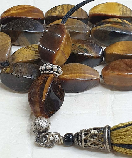Roloi Komboloi Eye Of The Tiger Worry Beads Multicolour 35cm