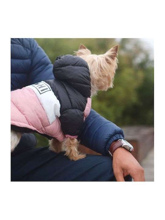 Dashi Pink Waterproof Dog Coat Small with 34cm Back Length