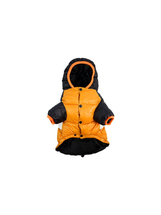 Dashi Hundemantel Wasserdicht Orange Groß mit Rückenlänge 42 cm.