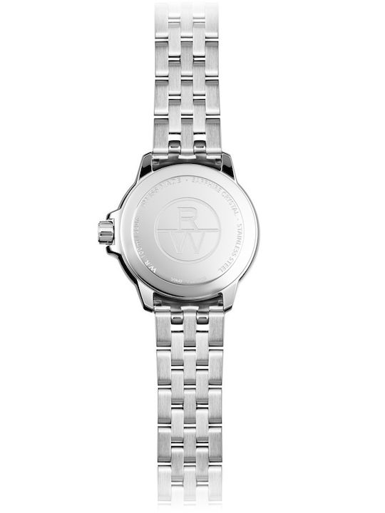 Raymond Weil Γυναικείο Ρολόι 30mm Μπαταρίας με Ασημί Μεταλλικό Μπρασελέ
