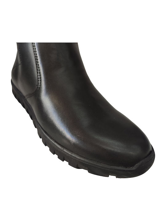 Leder Schwarz Herrenstiefel