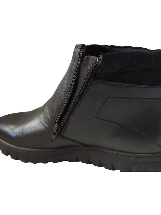 Leder Schwarz Herrenstiefel