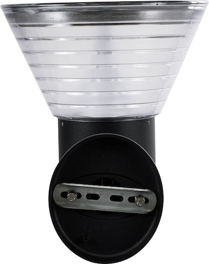 GloboStar Veggie Επιτοίχιο Ηλιακό Φωτιστικό 10W 330lm Ψυχρό Λευκό 6000K με Φωτοκύτταρο IP65 23x30x25εκ.