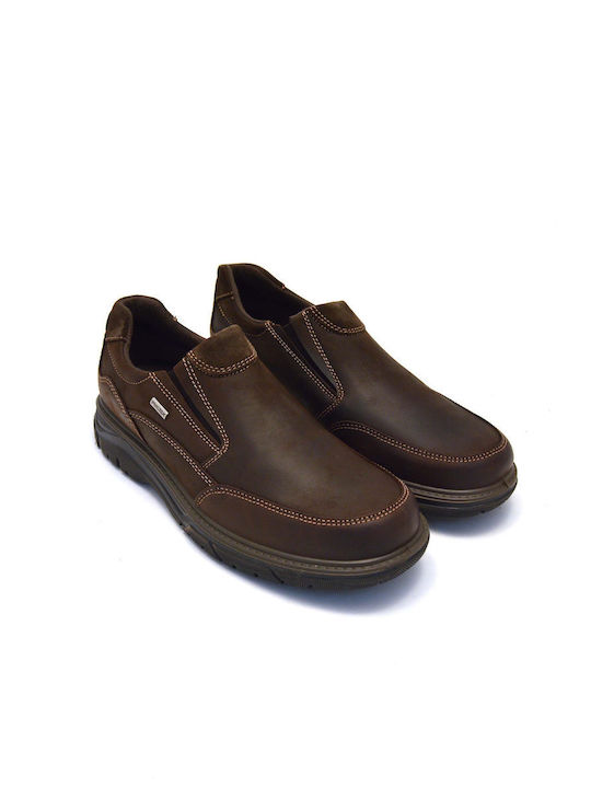 Imac Men's Leather Moccasins Brown