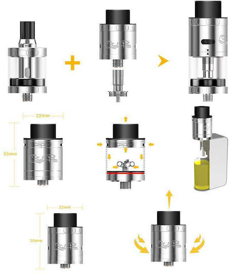 Aspire Quad-flex Power Pack Atomizor pentru Țigări Electronice RDA 408