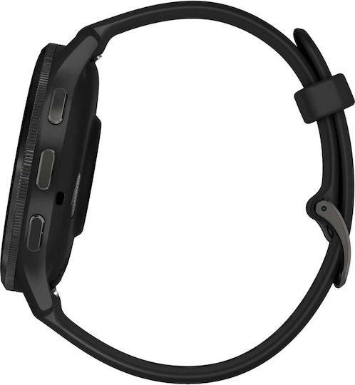 Garmin Venu 3 Stainless Steel 45mm Waterproof Smartwatch with Heart Rate Monitor (Slate Bezel With Black Silicone Band)