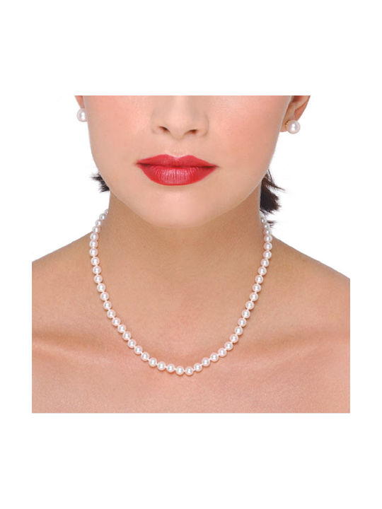 Senzio Belibasakis Necklace from Gold 14K with Pearls