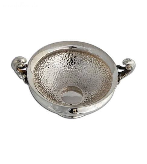 SilverBrand.gr Декоративна купа Silver С Поднос Сребрист 16x12см 1бр