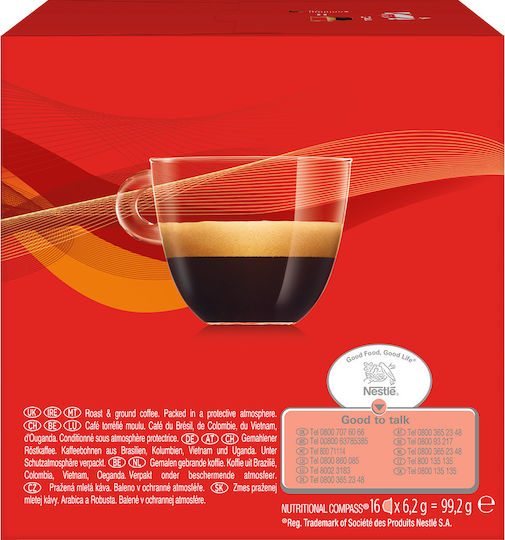 Nescafe Capsule Espresso Buondi Intenso Compatibile cu Aparat Dolce Gusto 16 bucăți