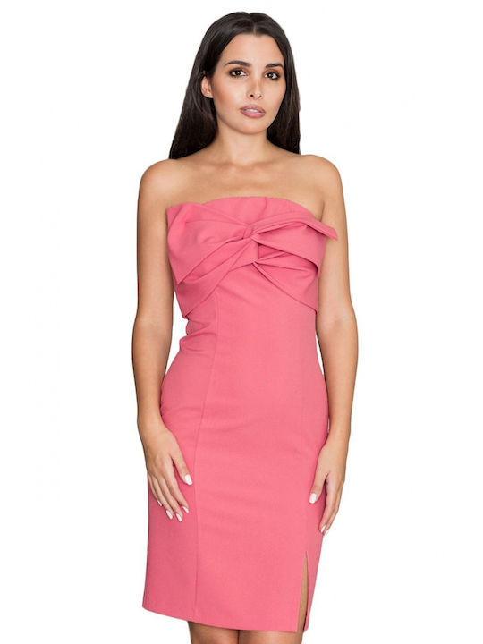 Figl Mini Evening Dress Strapless Pink