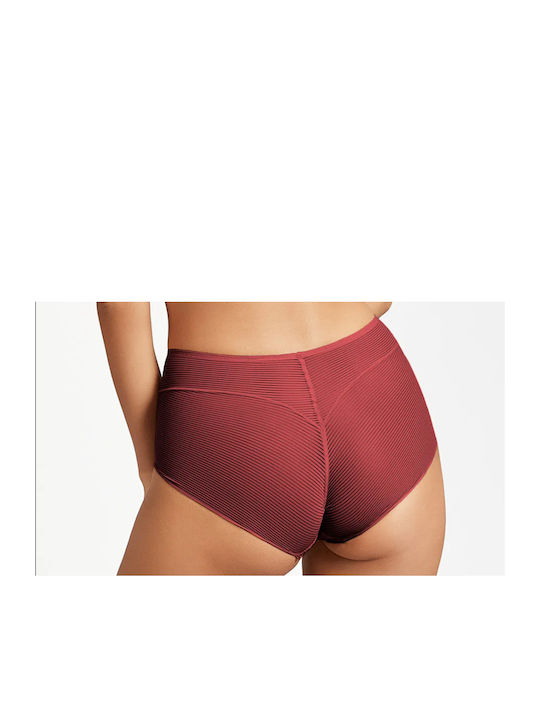 Gisela Damen Slip 2Pack Nahtlos Burgundisch