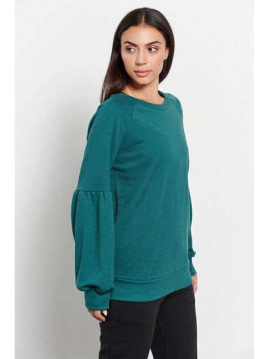 Long Women's Sweatshirt Green