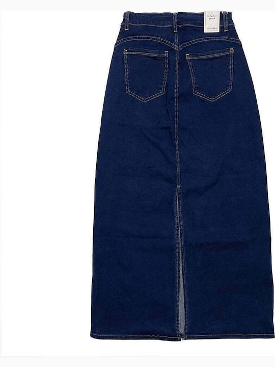 Τζιν Maxi Φούστα Navy Μπλε