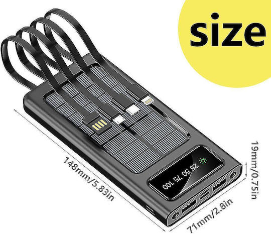 KLGO KP-96 Ηλιακό Power Bank 20000mAh με 2 Θύρες USB-A Μαύρο