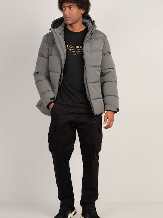 Rebase Men's Winter Puffer Jacket Gray