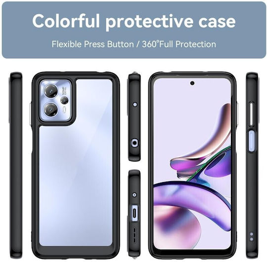 Colorful Series Back Cover Σιλικόνης Μαύρο (Moto G13)