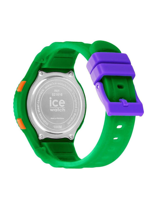Ice Digital Damen Uhr mit Grün Kautschukarmband