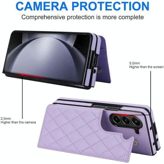 Puff Rhombus Back Cover Plastic Purple (Galaxy Z Fold5)
