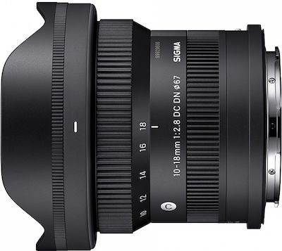 Sigma Crop Camera Lens 10-18mm f/2.8 DC DN Contemporary Ultra-Wide Zoom for Sony E Mount Black