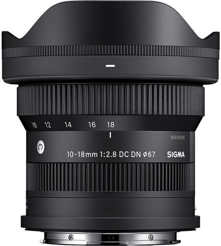Sigma Crop Kameraobjektiv 10-18mm f/2.8 DC DN Contemporary Ultra-Weitwinkel-Zoom für Leica L Mount Black