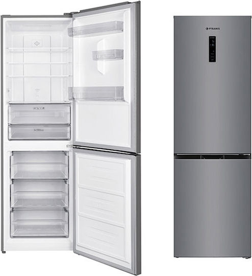 Pyramis Ψυγειοκαταψύκτης 323lt NoFrost Υ185xΠ60xΒ68.5εκ. Inox FSO 185