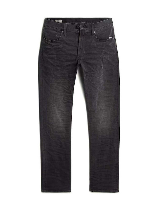 Men's Jeans Pants with Slim Straight Fit Black