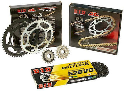 DID Chain & Sprocket Kit (15-48-525VX) for Honda Transalp 650 2001-2007