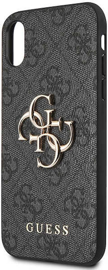 Guess Metal Logo Umschlag Rückseite Kunststoff Gray (iPhone X / Xs)