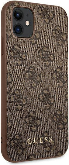 Guess Metal Gold Logo Umschlag Rückseite Kunststoff Braun (iPhone 11)