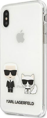 Karl Lagerfeld Karl & Choupette Silicone Back Cover Transparent (iPhone XS Max)