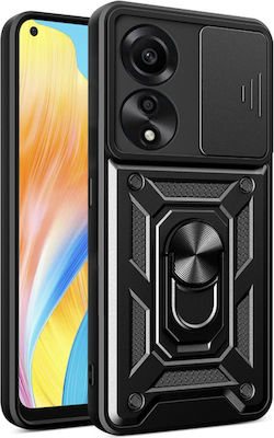 Techsuit Shield Umschlag Rückseite Schwarz (Oppo A78 4G) KF2314822