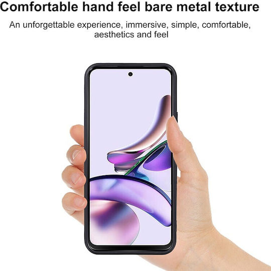 Umschlag Rückseite Silikon Schwarz (Moto G13)