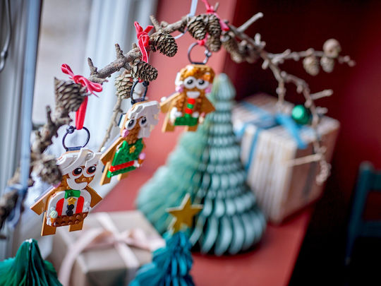 LEGO Building Blocks Gingerbread Ornaments Christmas for 6+ Years