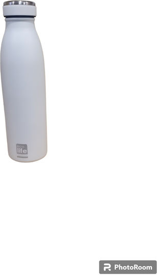 Ecolife Recyclable Bottle Thermos Stainless Steel BPA Free 500ml White
