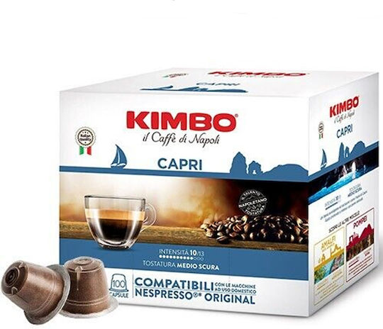 Kimbo Capsule Espresso Capri Compatibile cu Mașina Nespresso 100capace