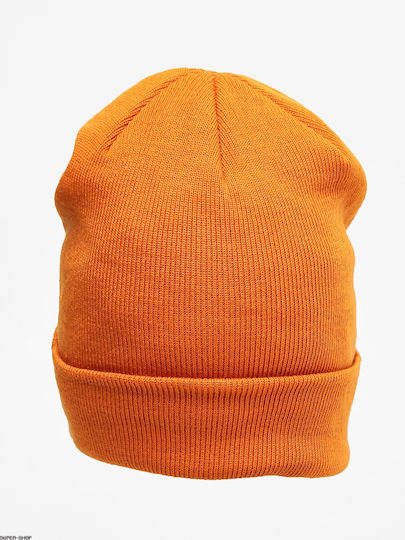 Beanie Unisex Σκούφος Πλεκτός σε Πορτοκαλί χρώμα