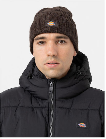 Hoxie Beanie Unisex Beanie Knitted in Brown color