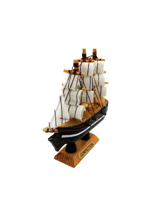 Wooden Miniature Ship 10x10cm