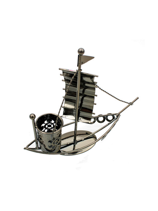 Metallic Miniature Ship 21x17.5cm